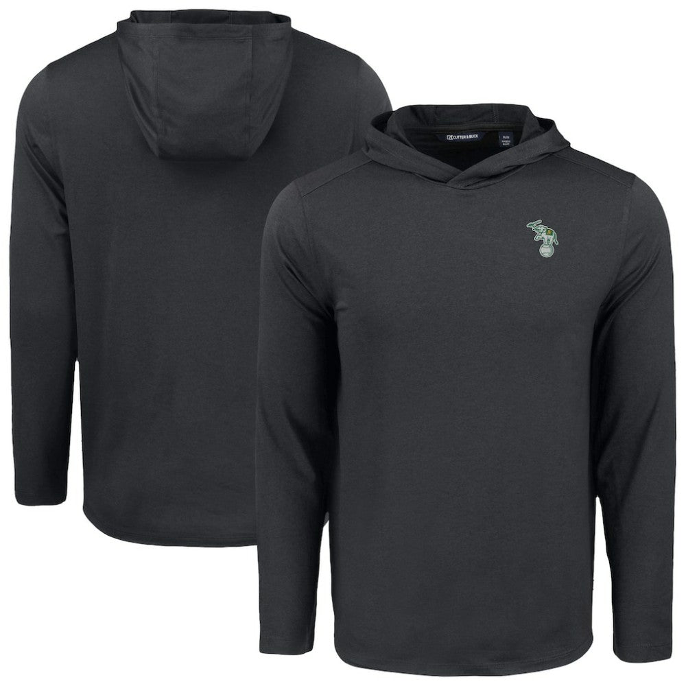 Athletics Cutter & Buck Coastline Epic Comfort Recycled Eco Hoodie Long Sleeve T-Shirt Black