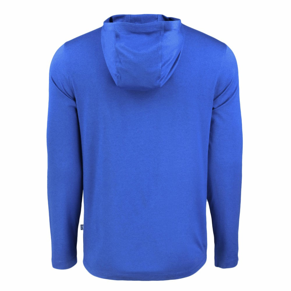 Milwaukee Brewers Cutter & Buck Coastline Epic Comfort Recycled Eco Hoodie Long Sleeve T-Shirt Royal