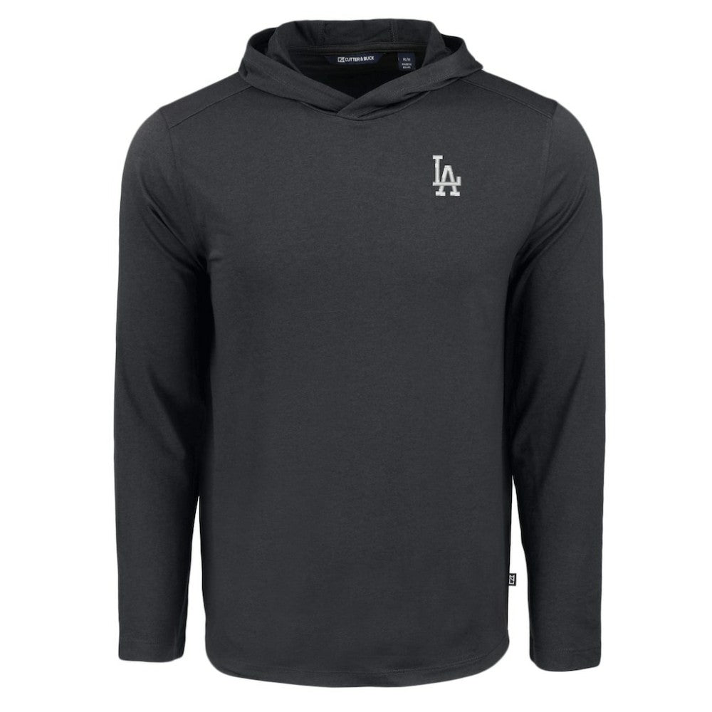 Los Angeles Dodgers Cutter & Buck Coastline Epic Comfort Recycled Eco Hoodie Long Sleeve T-Shirt Black
