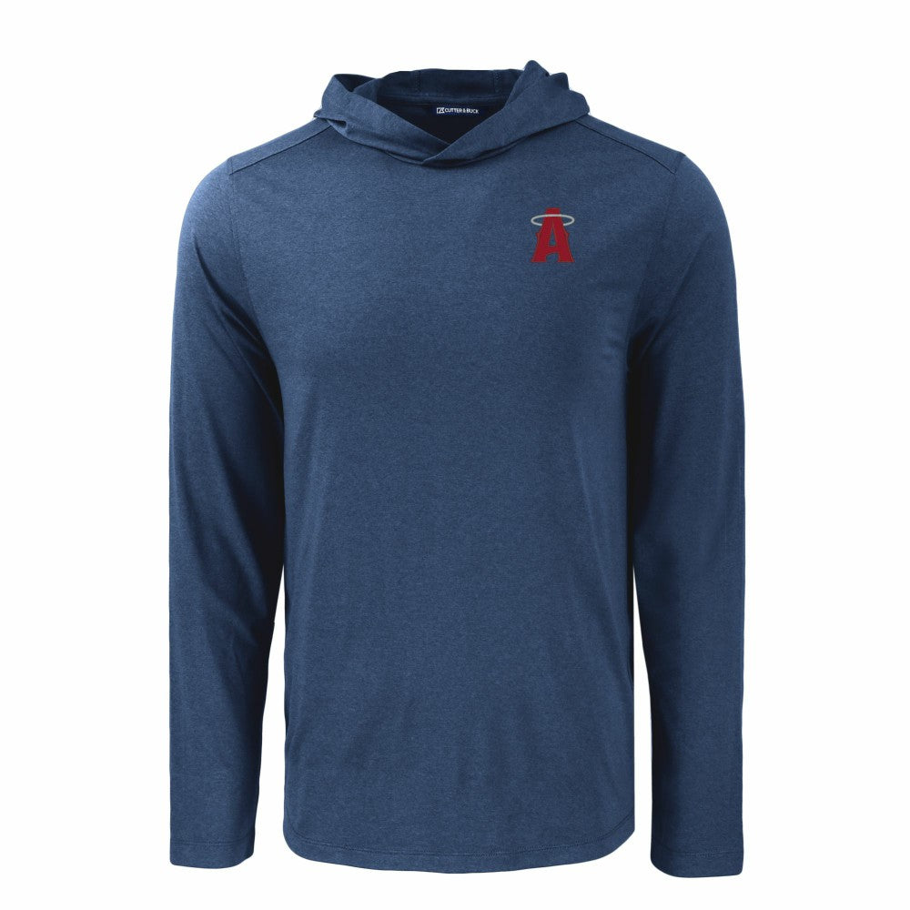 Los Angeles Angels Cutter & Buck Coastline Epic Comfort Recycled Eco Hoodie Long Sleeve T-Shirt Navy