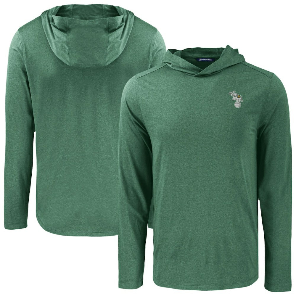 Athletics Cutter & Buck Coastline Epic Comfort Recycled Eco Hoodie Long Sleeve T-Shirt Green
