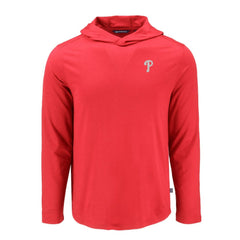 Philadelphia Phillies Cutter & Buck Coastline Epic Comfort Recycled Eco Hoodie Long Sleeve T-Shirt Red