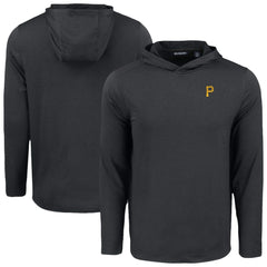 Pittsburgh Pirates Cutter & Buck Coastline Epic Comfort Recycled Eco Hoodie Long Sleeve T-Shirt Black
