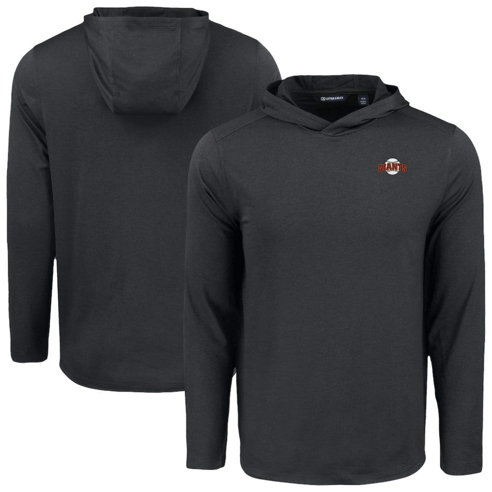 San Francisco Giants Cutter & Buck Coastline Epic Comfort Recycled Eco Hoodie Long Sleeve T-Shirt Black