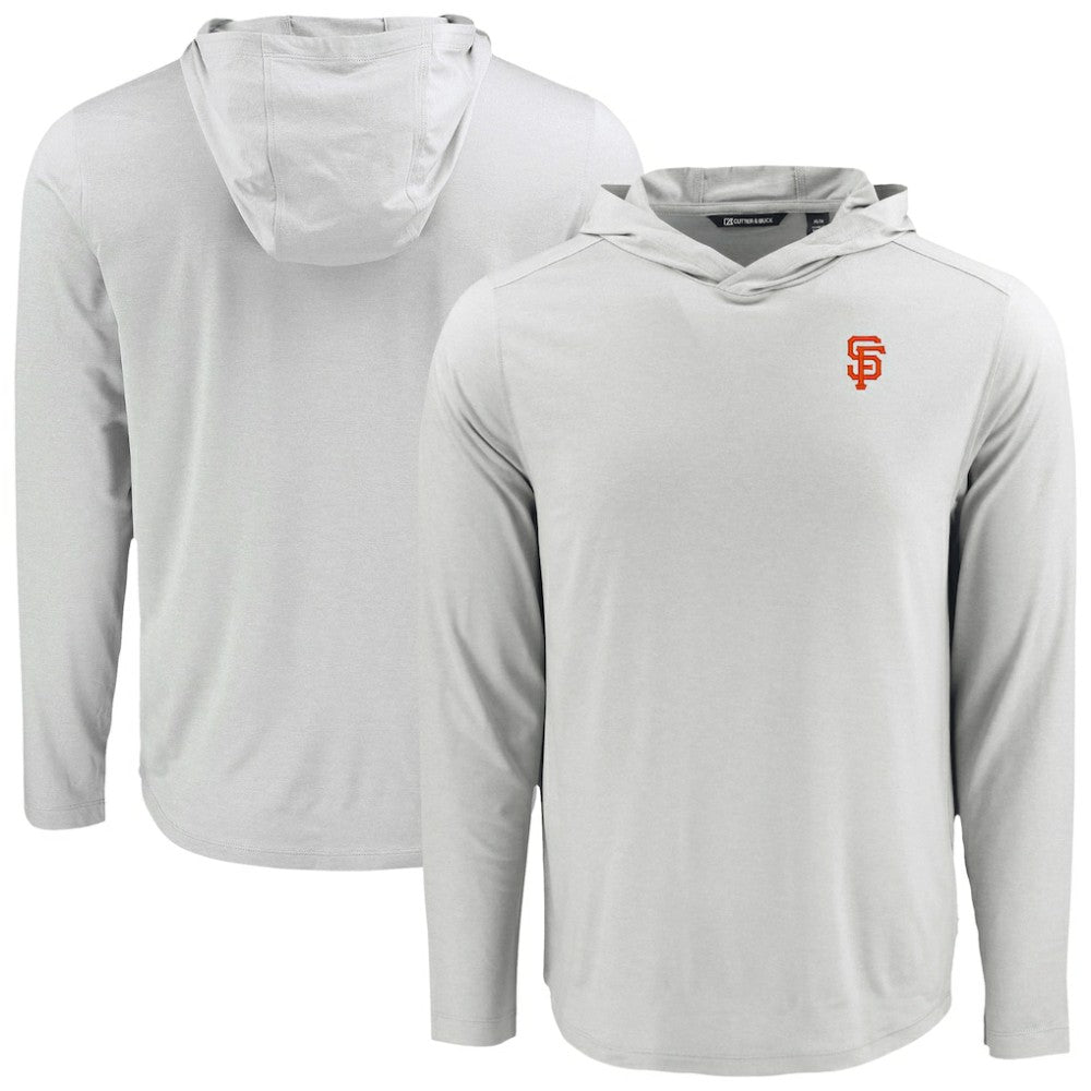 San Francisco Giants Cutter & Buck Coastline Epic Comfort Recycled Eco Hoodie Long Sleeve T-Shirt Gray