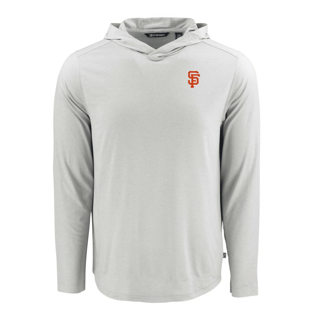 San Francisco Giants Cutter & Buck Coastline Epic Comfort Recycled Eco Hoodie Long Sleeve T-Shirt Gray