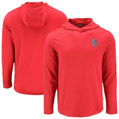 St. Louis Cardinals Cutter & Buck Coastline Epic Comfort Recycled Eco Hoodie Long Sleeve T-Shirt Red