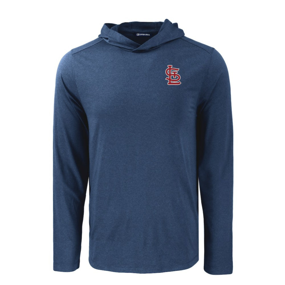 St. Louis Cardinals Cutter & Buck Coastline Epic Comfort Recycled Eco Hoodie Long Sleeve T-Shirt Navy