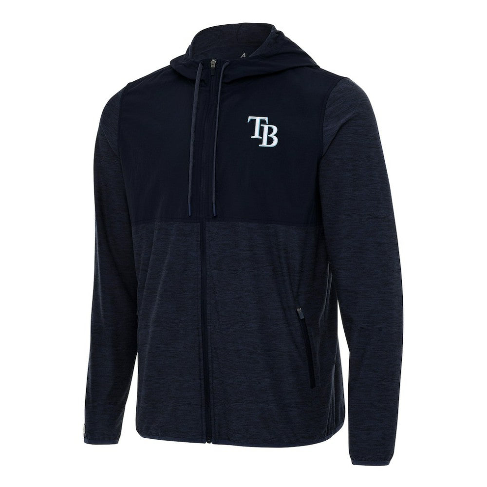 Tampa Bay Rays Antigua Sway Full-Zip Hoodie Navy