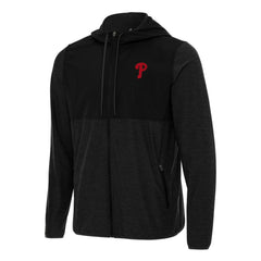 Philadelphia Phillies Antigua Sway Full-Zip Hoodie Black