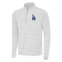 Los Angeles Dodgers Antigua Cause Quarter-Zip Top Gray/White