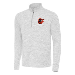 Baltimore Orioles Antigua Cause Quarter-Zip Top Gray/White