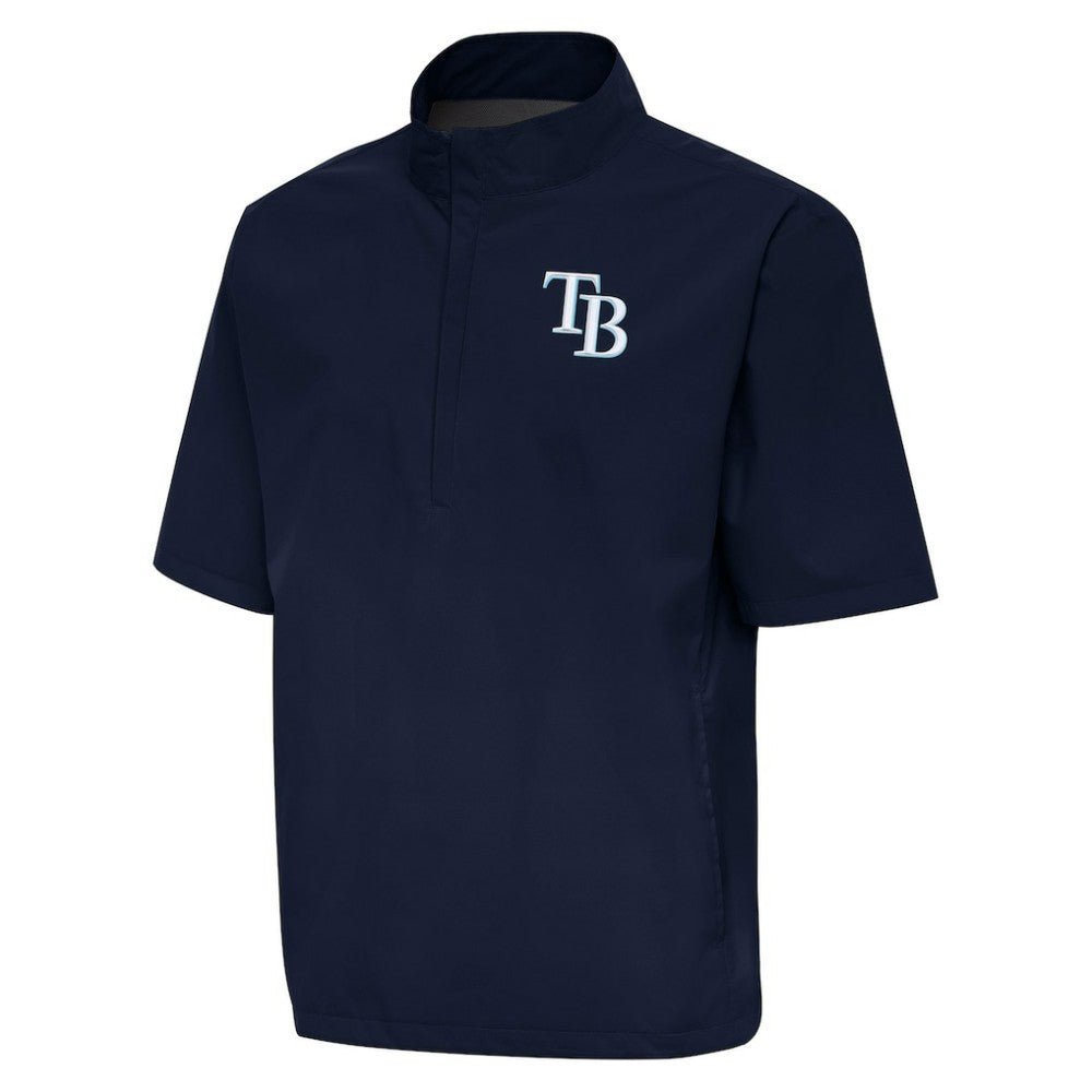 Tampa Bay Rays Antigua Brisk Quarter-Zip Wind Shirt Navy