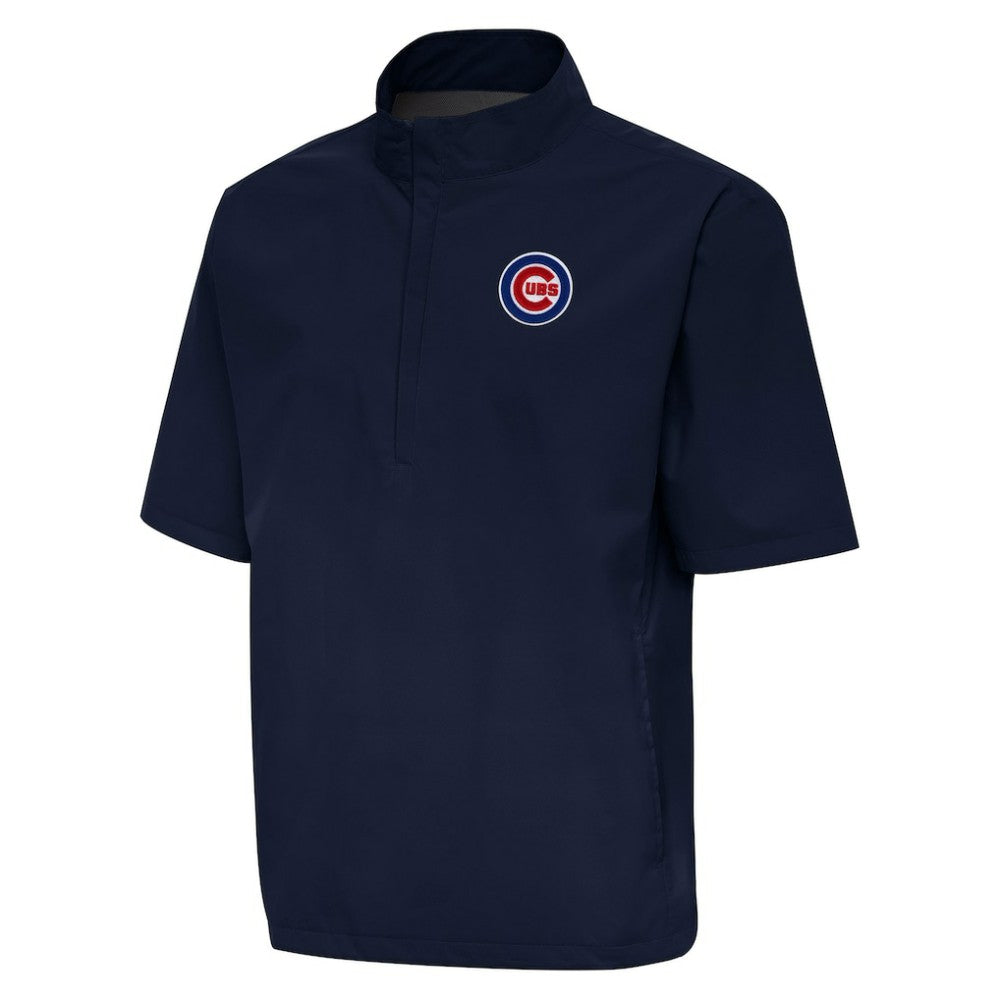 Chicago Cubs Antigua Brisk Quarter-Zip Wind Shirt Navy