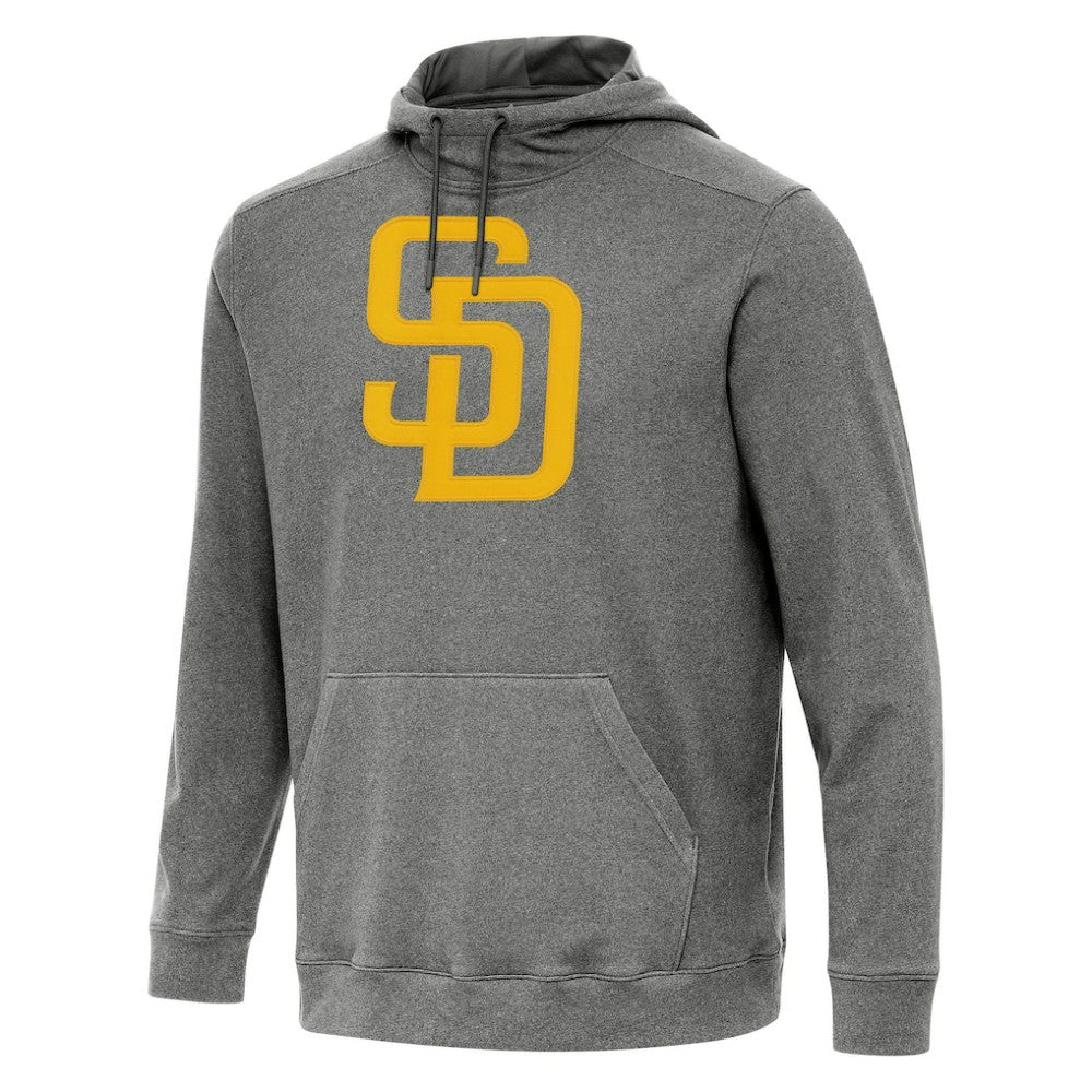 San Diego Padres Antigua Cloud Pullover Hoodie Heather Black