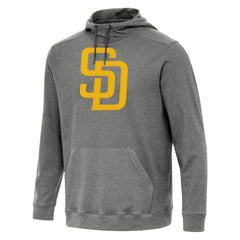 San Diego Padres Antigua Cloud Pullover Hoodie Heather Black
