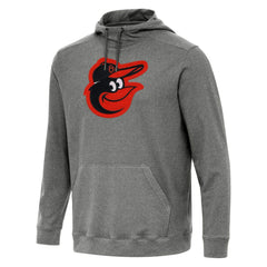 Baltimore Orioles Antigua Cloud Pullover Hoodie Heather Black
