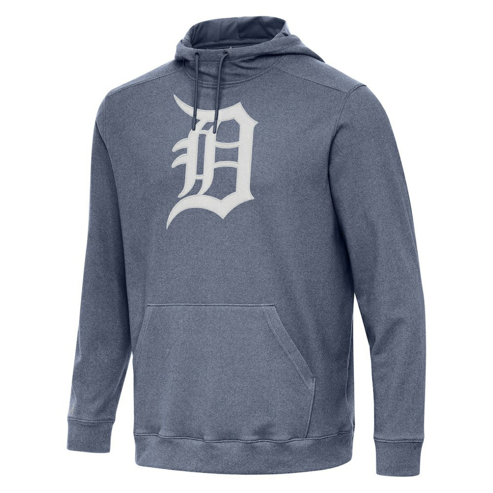 Detroit Tigers Antigua Cloud Pullover Hoodie Heather Navy