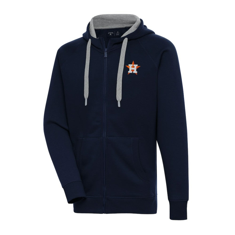 Houston Astros Antigua Big & Tall Victory Full-Zip Hoodie Jacket Navy