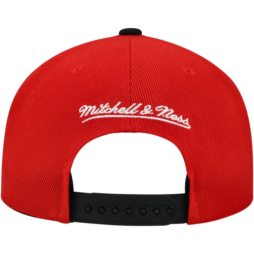 Detroit Red Wings Mitchell & Ness Underarch Two-Tone Pro Crown Snapback Hat Red/Black