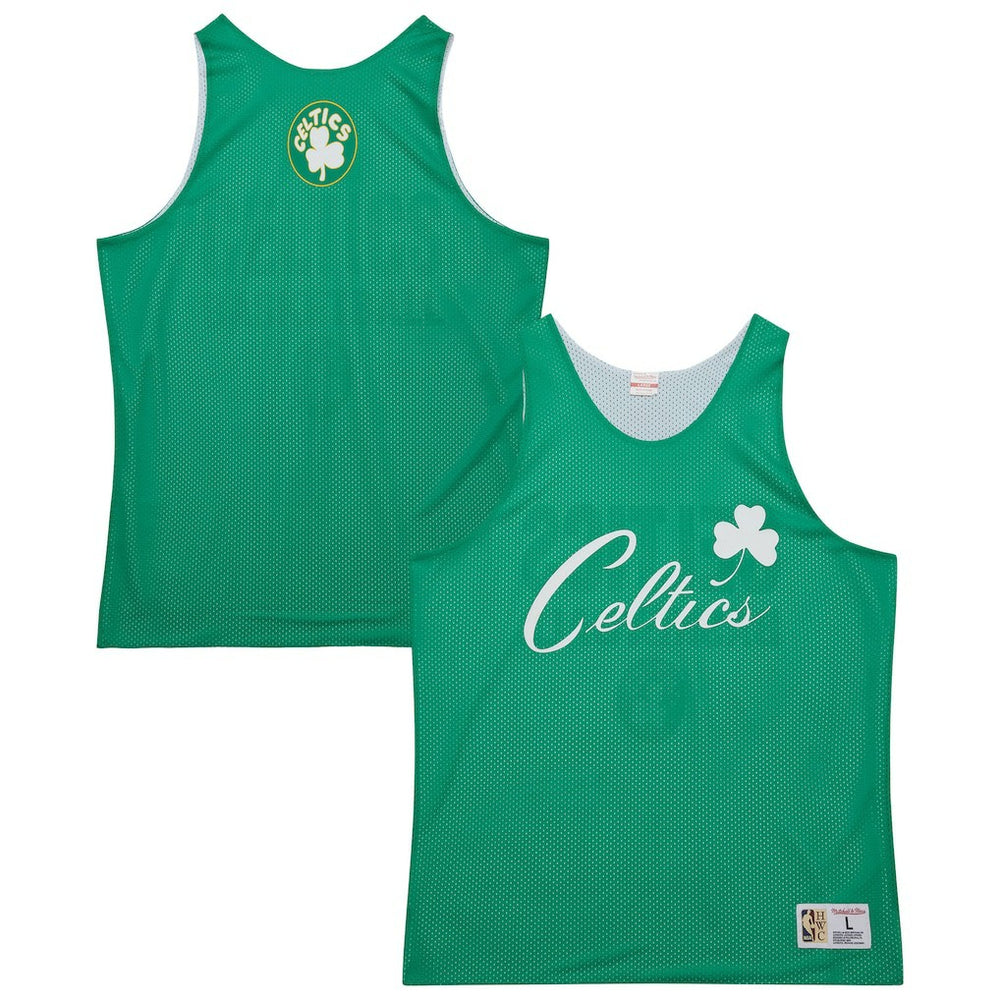 Boston Celtics Hardwood Classics Reversible Mesh Practice Jersey - Kelly Green/White