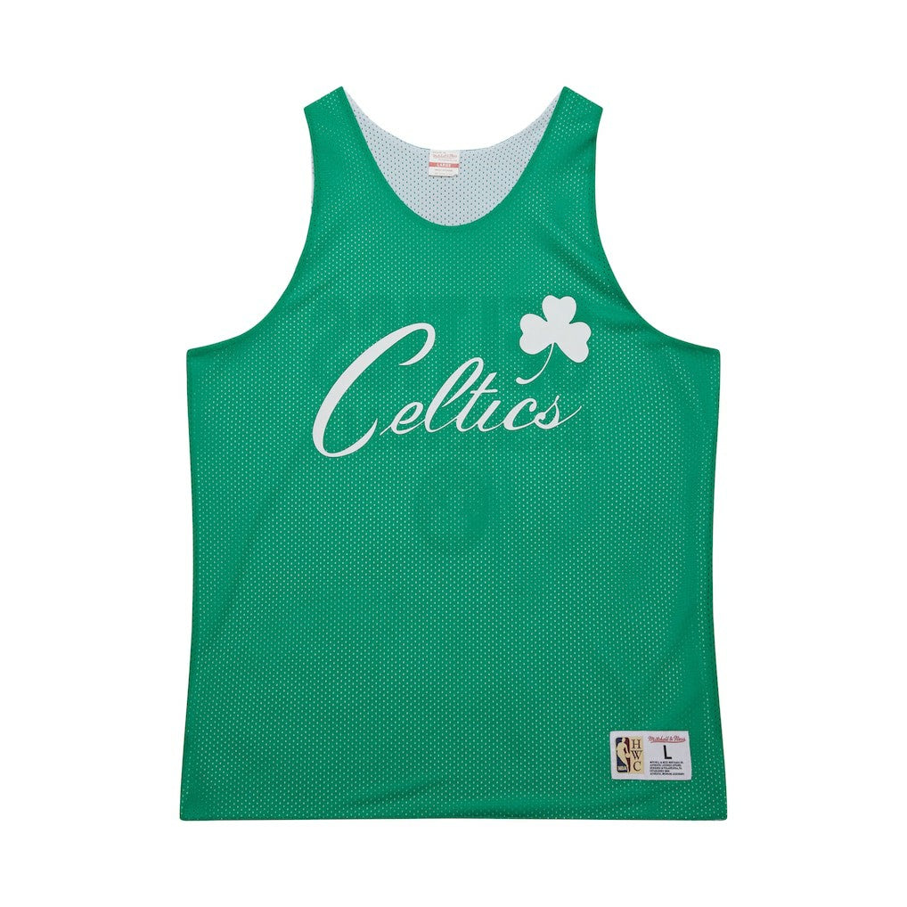 Boston Celtics Hardwood Classics Reversible Mesh Practice Jersey - Kelly Green/White