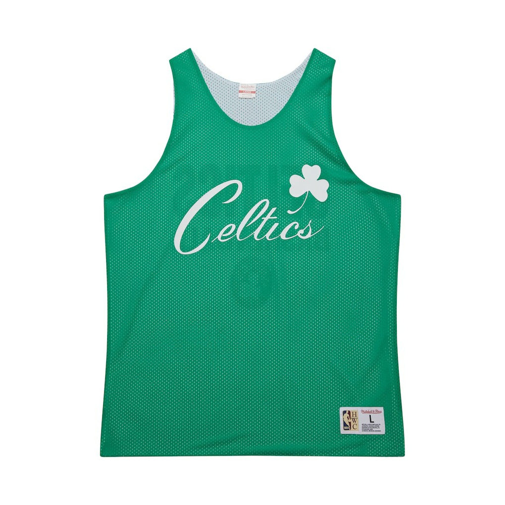 Boston Celtics Hardwood Classics Reversible Mesh Practice Jersey - Kelly Green/White