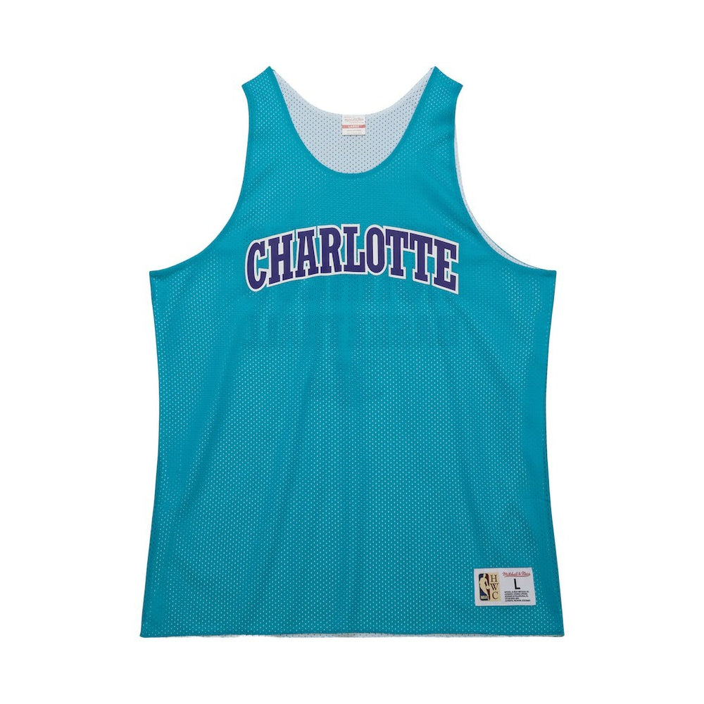 Charlotte Hornets Hardwood Classics Reversible Mesh Practice Jersey - Teal/White