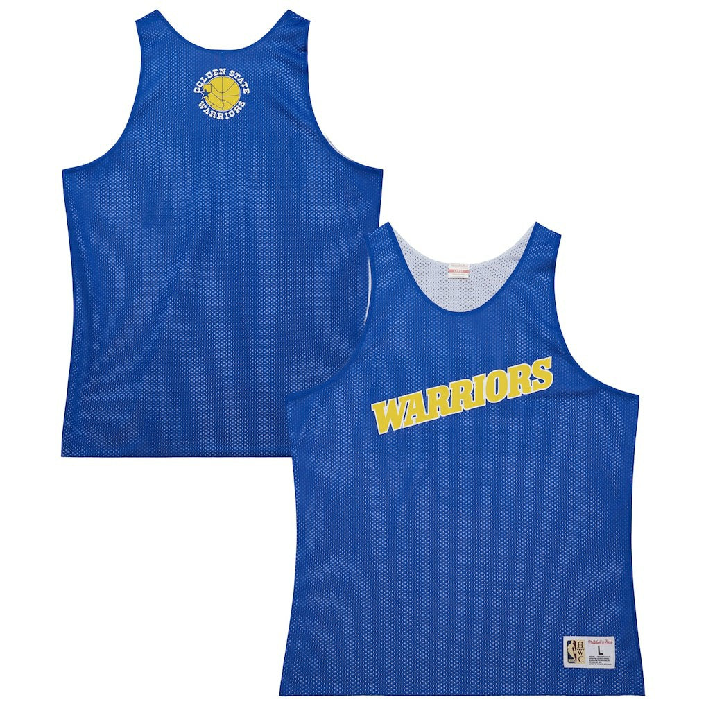 Golden State Warriors Hardwood Classics Reversible Mesh Practice Jersey sale - Royal/White