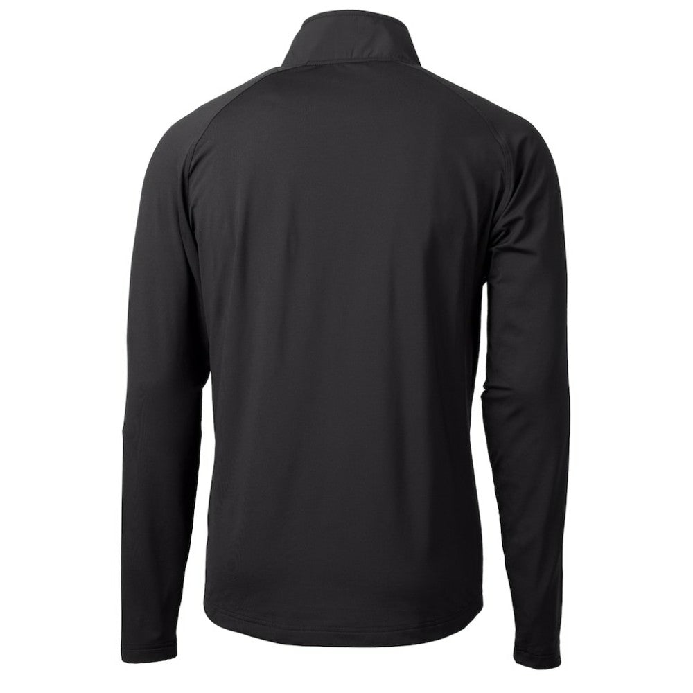 Chicago Cubs Cutter & Buck Adapt Eco Hybrid Raglan DryTec Quarter-Zip Jacket Black