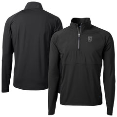 Kansas City Royals Cutter & Buck Adapt Eco Hybrid Raglan DryTec Quarter-Zip Jacket Black