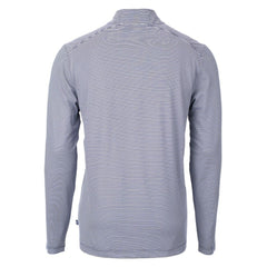 Chicago Cubs Cutter & Buck Virtue Eco Pique Micro Stripe Quarter-Zip Jacket Navy