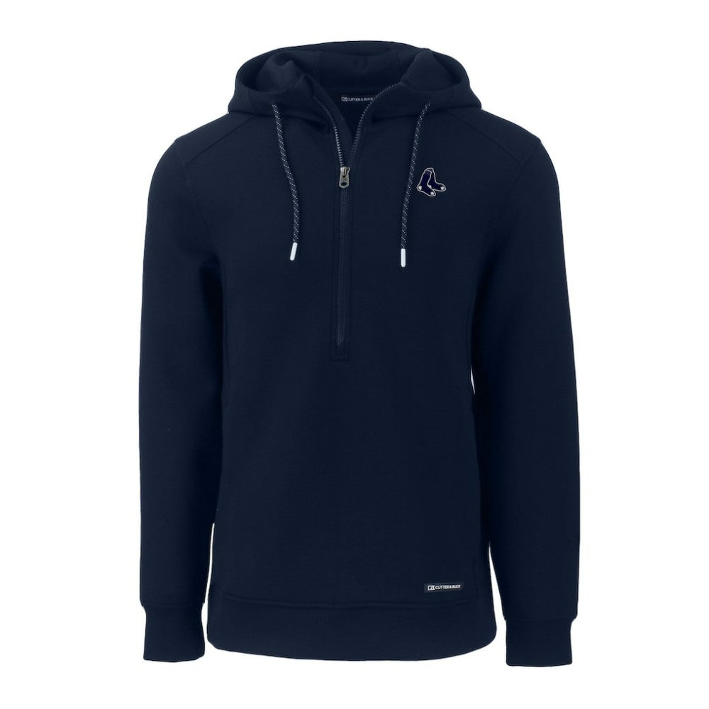 Boston Red Sox Cutter & Buck Roam Eco Recycled Half-Zip Pullover Hoodie Navy