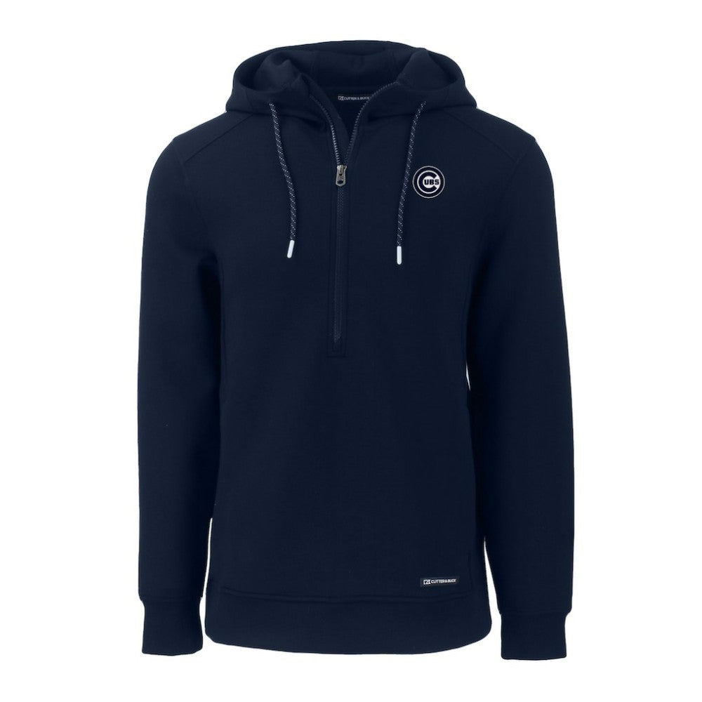 Chicago Cubs Cutter & Buck Roam Eco Recycled Half-Zip Pullover Hoodie Navy