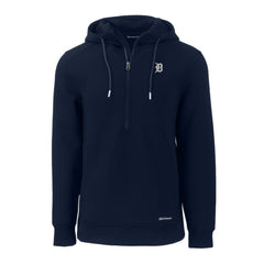 Detroit Tigers Cutter & Buck Roam Eco Recycled Half-Zip Pullover Hoodie Navy