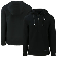 Detroit Tigers Cutter & Buck Roam Eco Recycled Half-Zip Pullover Hoodie Black
