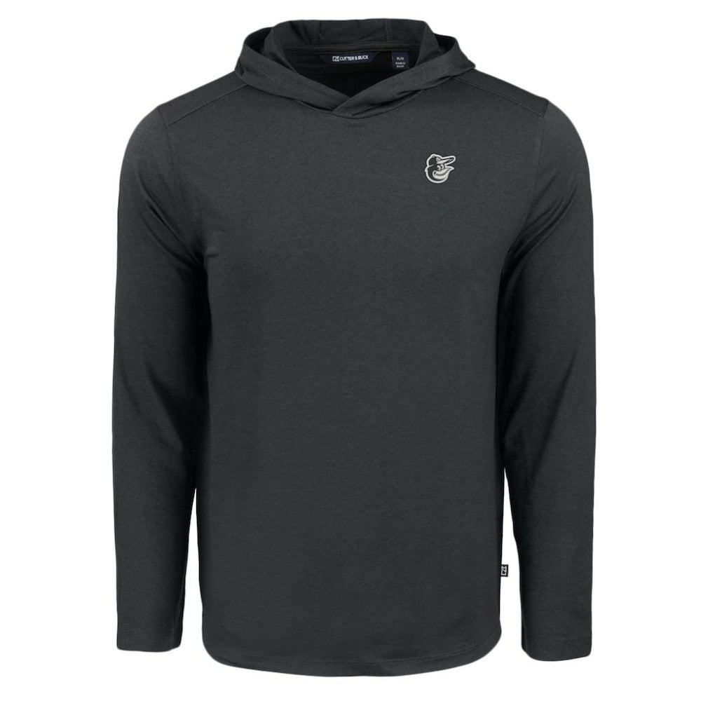 Baltimore Orioles Cutter & Buck Coastline Epic Comfort Eco Recycled Long Sleeve Hoodie T-Shirt Black