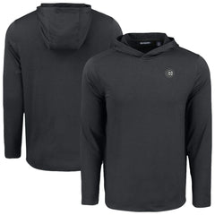 Chicago Cubs Cutter & Buck Coastline Epic Comfort Eco Recycled Long Sleeve Hoodie T-Shirt Black