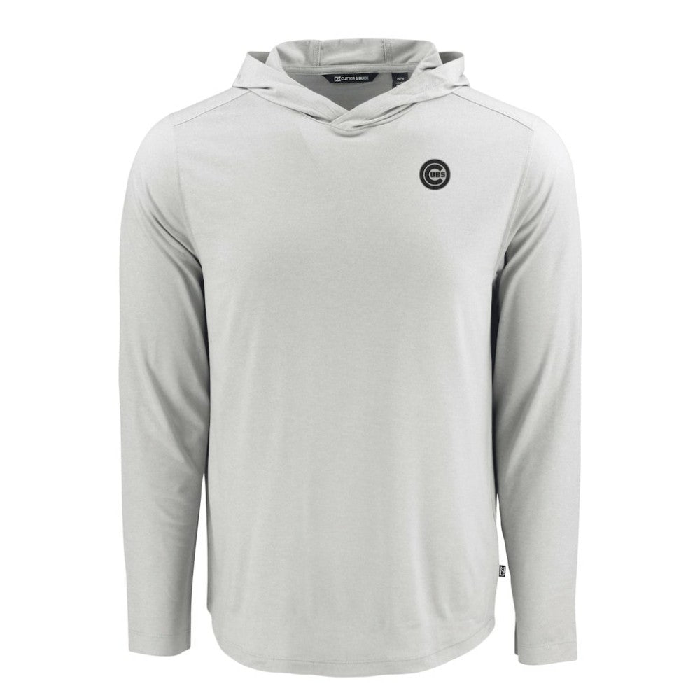 Chicago Cubs Cutter & Buck Coastline Epic Comfort Eco Recycled Long Sleeve Hoodie T-Shirt Gray