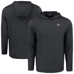 Cincinnati Reds Cutter & Buck Coastline Epic Comfort Eco Recycled Long Sleeve Hoodie T-Shirt Black