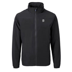 Detroit Tigers Cutter & Buck Charter Eco Recycled Full-Zip Hoodie Jacket Black
