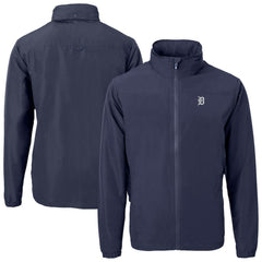 Detroit Tigers Cutter & Buck Charter Eco Recycled Full-Zip Hoodie Jacket Navy