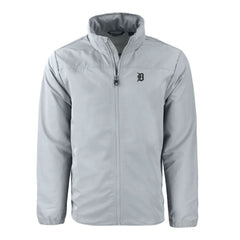 Detroit Tigers Cutter & Buck Charter Eco Recycled Full-Zip Hoodie Jacket Gray
