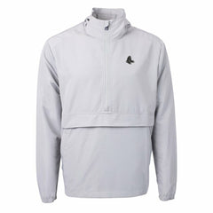 Boston Red Sox Cutter & Buck Charter Eco Recycled Anorak Half-Zip Hoodie Jacket Gray