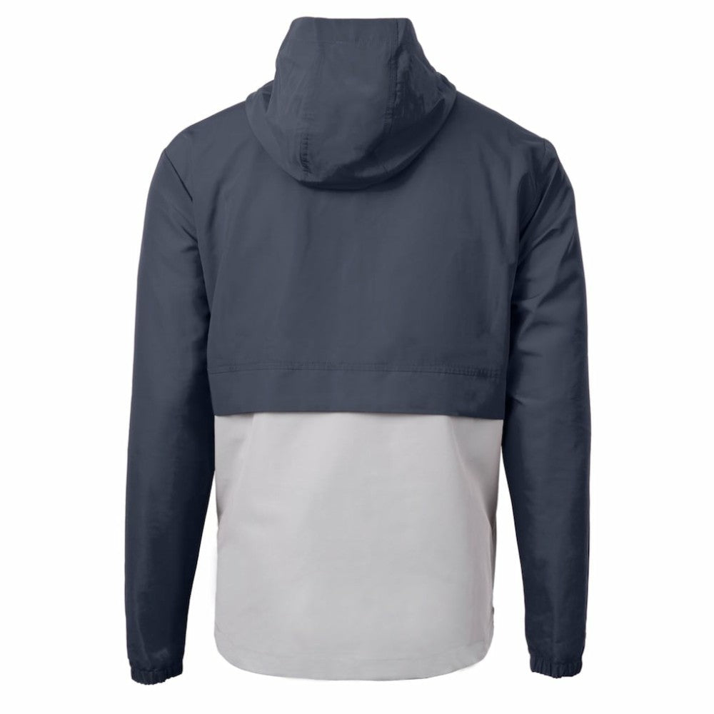 Boston Red Sox Cutter & Buck Charter Eco Recycled Anorak Half-Zip Hoodie Jacket Navy/Gray