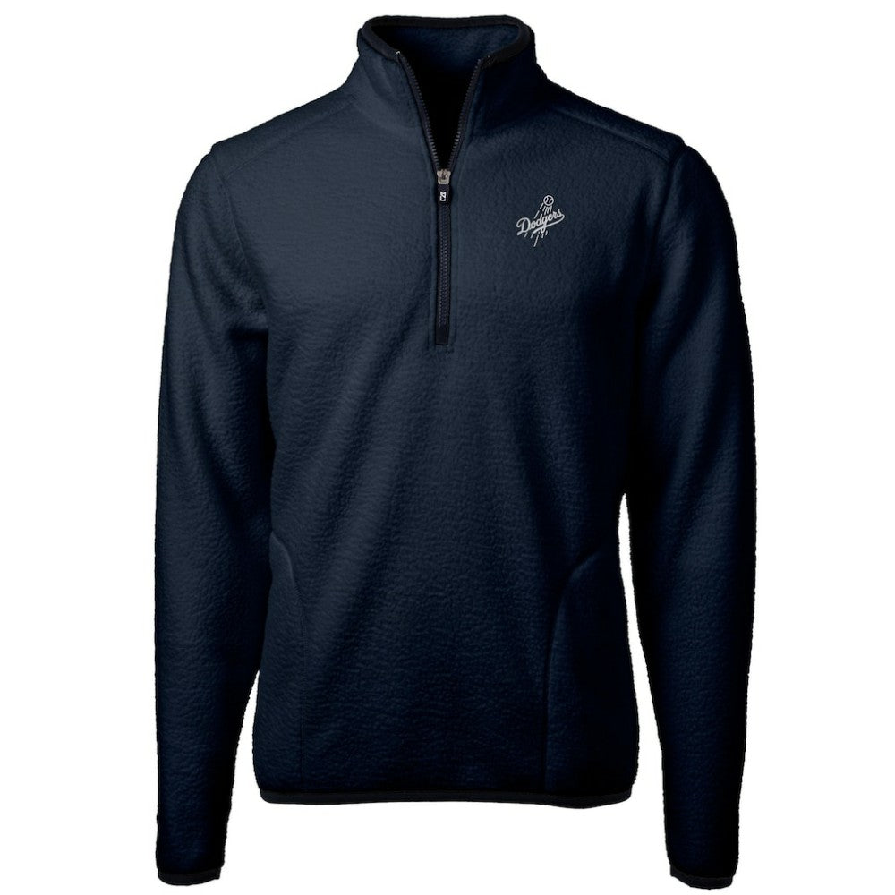 Los Angeles Dodgers Cutter & Buck Cascade Eco Fleece Quarter-Zip Jacket Navy