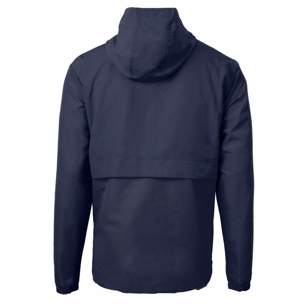 Milwaukee Brewers Cutter & Buck Charter Eco Recycled Anorak Half-Zip Hoodie Jacket Navy