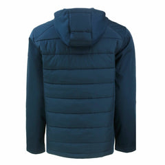 Los Angeles Dodgers Cutter & Buck Evoke Hybrid Eco Softshell Recycled Full-Zip Hooded Jacket Navy