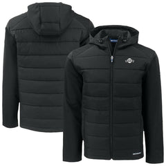 San Francisco Giants Cutter & Buck Evoke Hybrid Eco Softshell Recycled Full-Zip Hooded Jacket Black