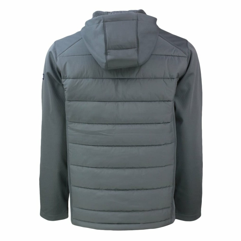 Philadelphia Phillies Cutter & Buck Evoke Hybrid Eco Softshell Recycled Full-Zip Hooded Jacket Gray